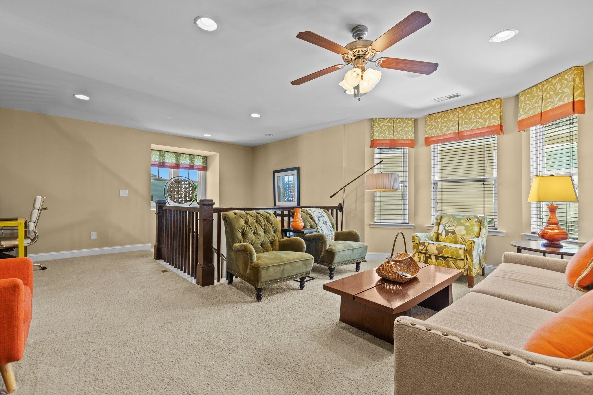 103 Daneborg Road Durham, NC 27703 - Photo 23 of 44 a living room with furniture ceiling fan and a large window