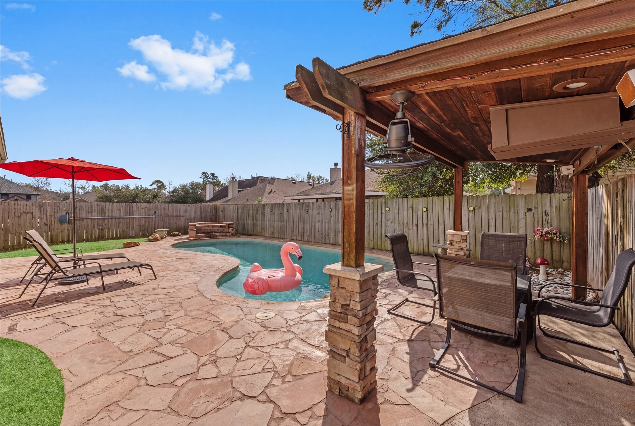 2217 Valley View Crossing Conroe, TX 77304 - Photo 20 of 24 a view of outdoor space yard deck patio and outdoor seating