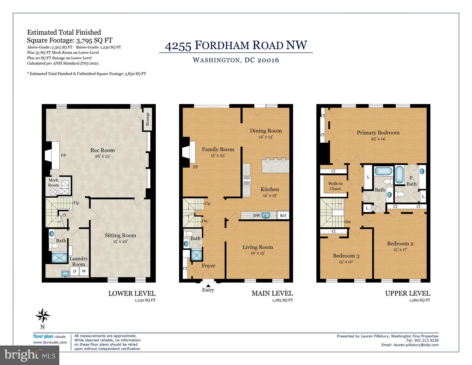 4255 Fordham Road Northwest Washington, DC 20016 - Photo 27 of 27 4255 Fordham Road NW | Floor Plan