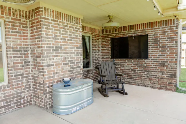 a bathroom with a sink and a shower