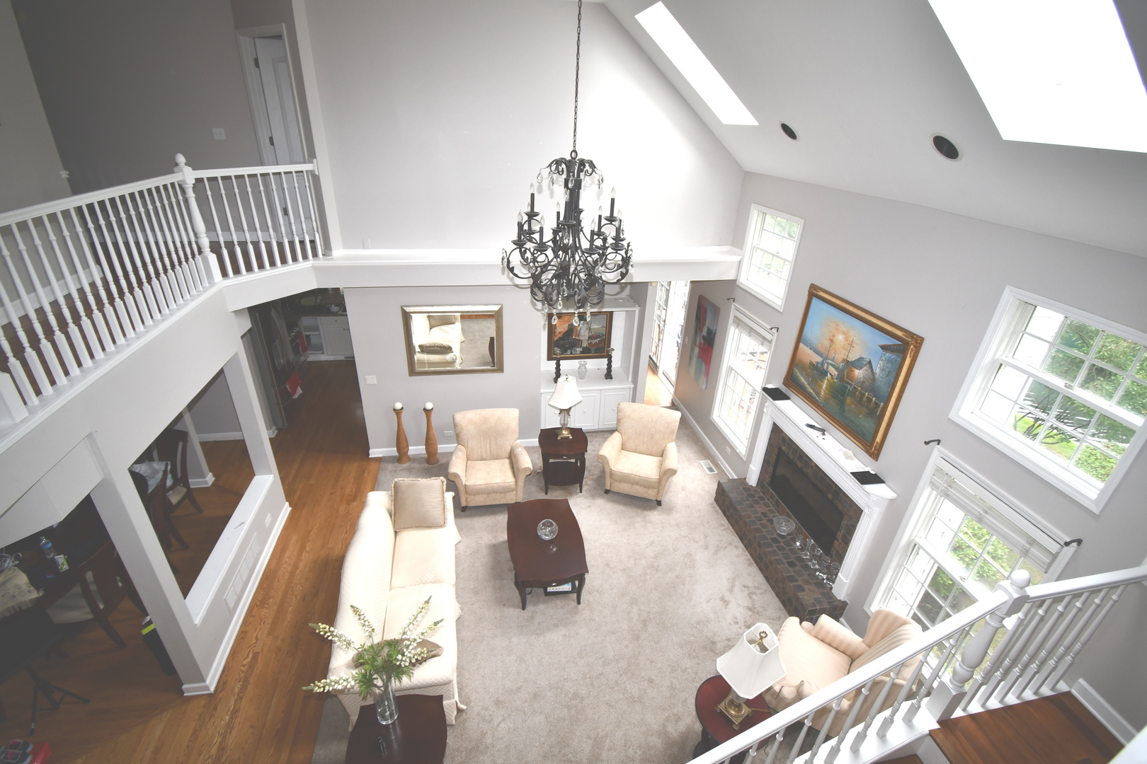 2174 Brookside Lane Aurora, IL 60502 - Photo 11 of 32 a living room with fireplace furniture and a flat screen tv