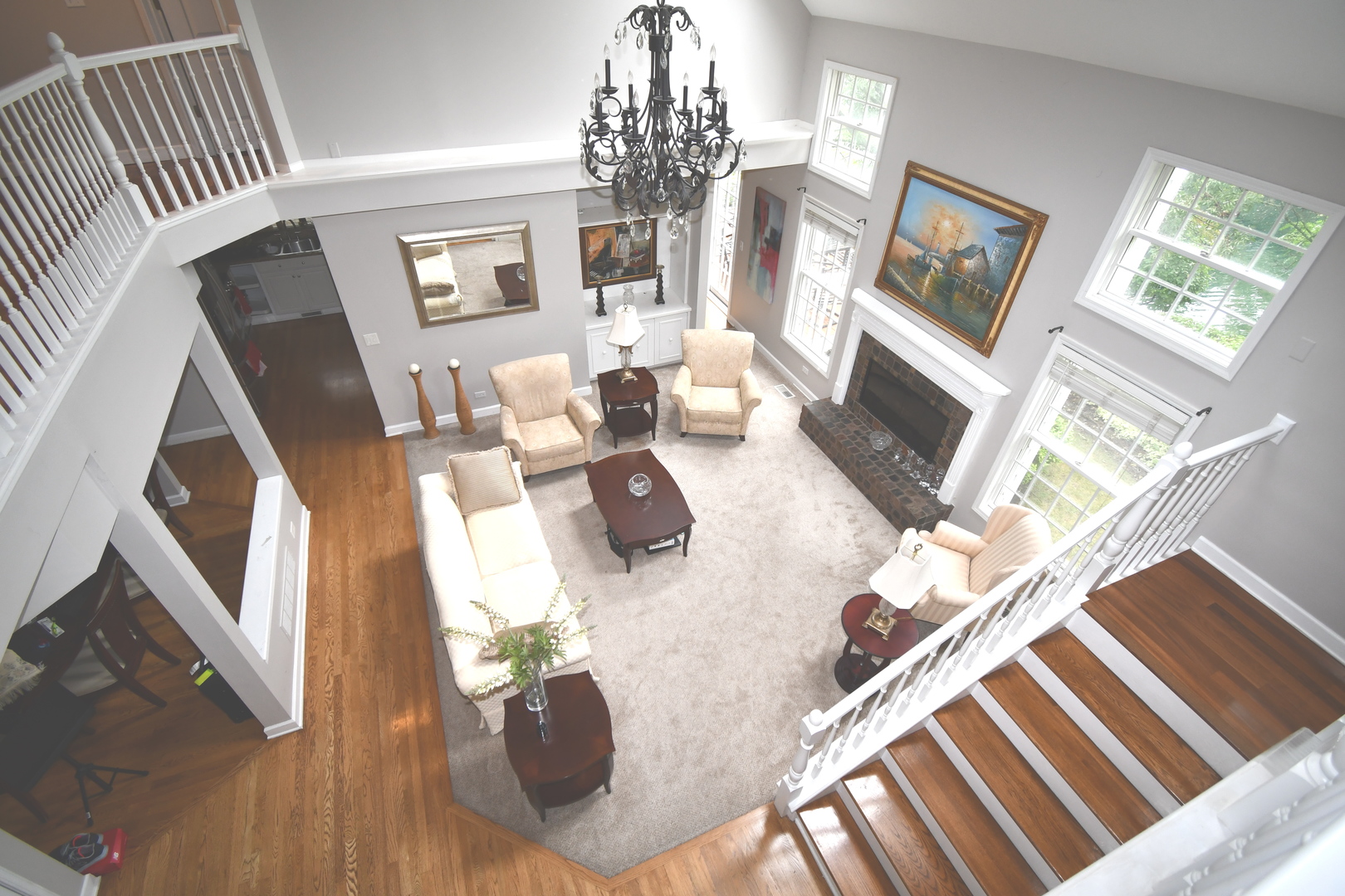 2174 Brookside Lane Aurora, IL 60502 - Photo 20 of 32 a living room with furniture fireplace and a flat screen tv
