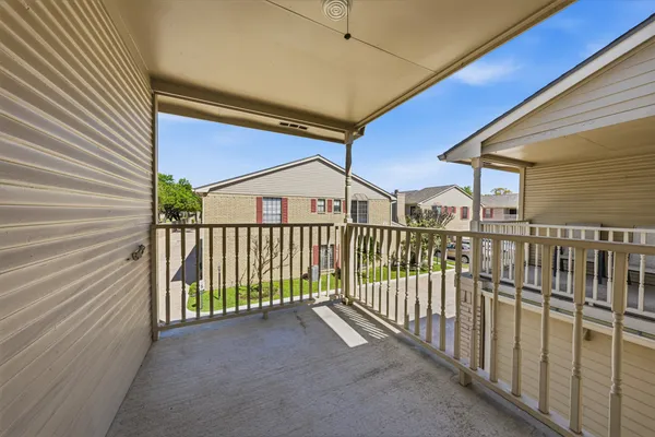a view of a balcony