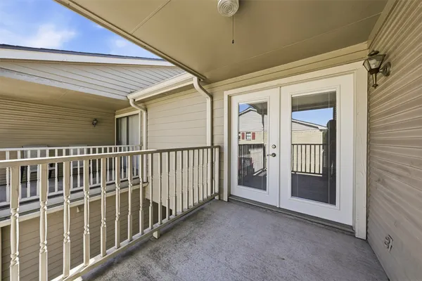 a view of a balcony