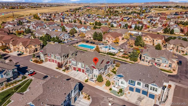 an aerial view of a city