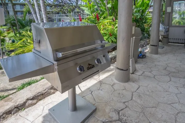 a view of building with garden