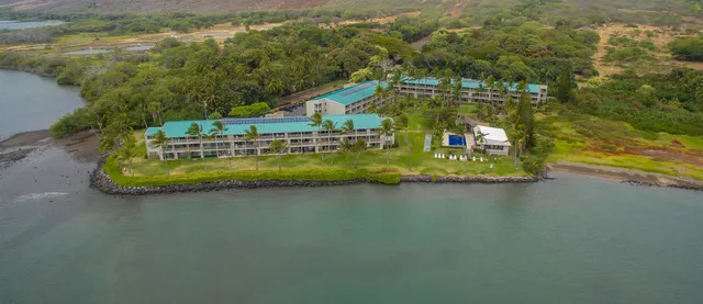 a view of a lake with a mountain
