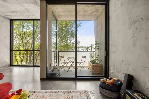 a view of entryway and living room