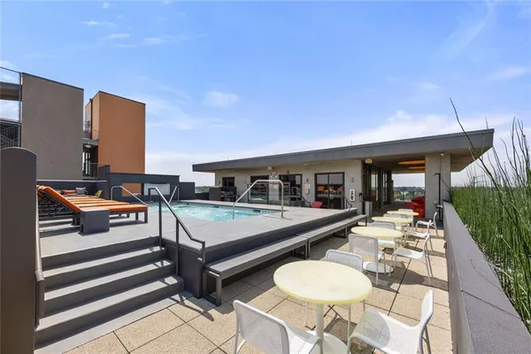 a outdoor space with furniture