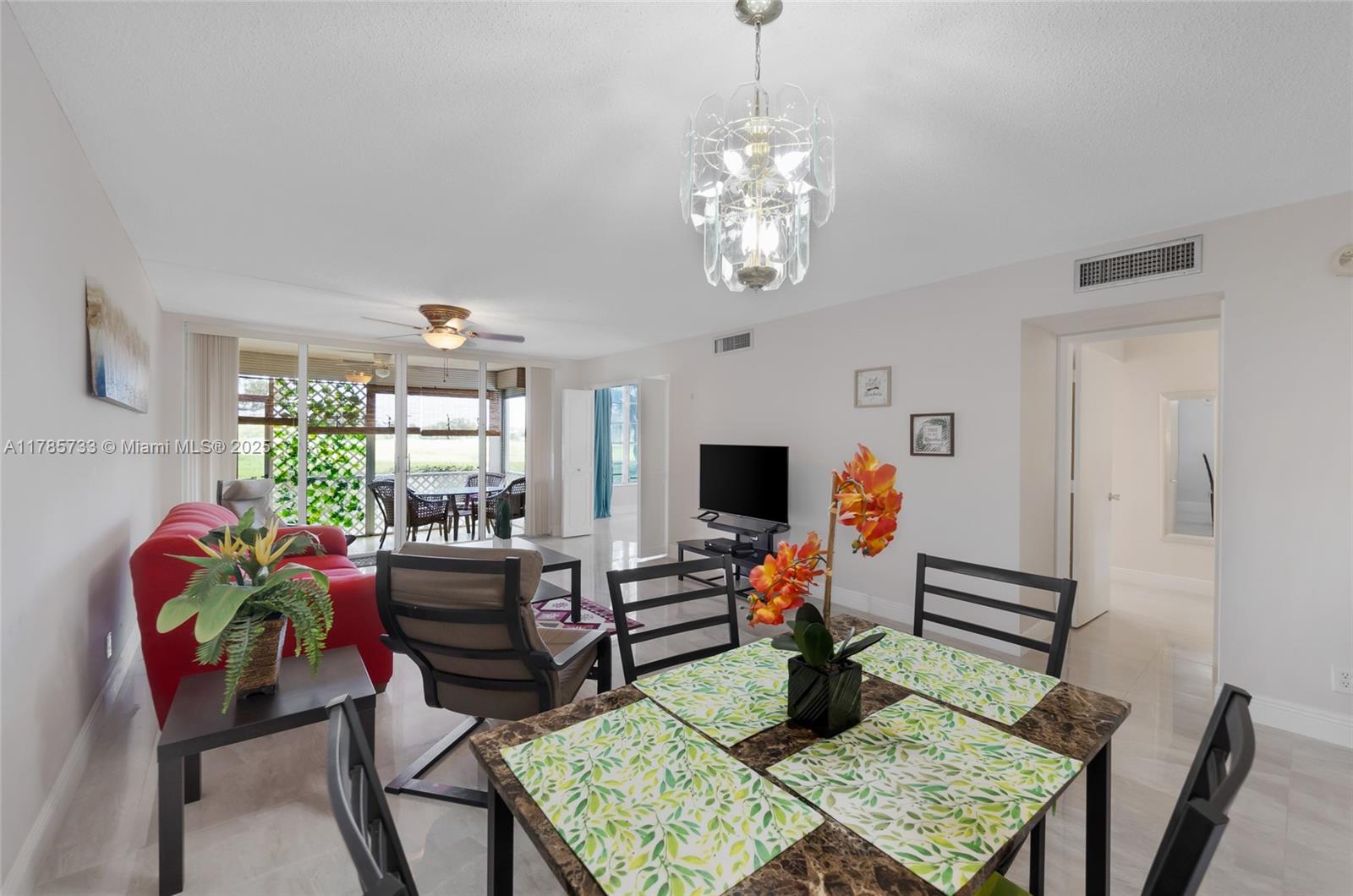 Palm Aire Pompano Beach, FL 33069 - Photo 6 of 27 a work room with furniture and a chandelier