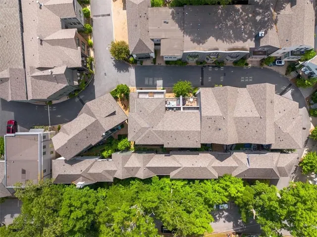 an aerial view of residential house with outdoor space