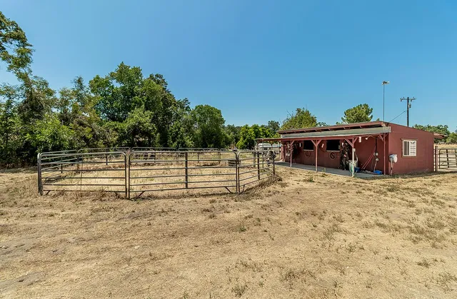 a view of a barn
