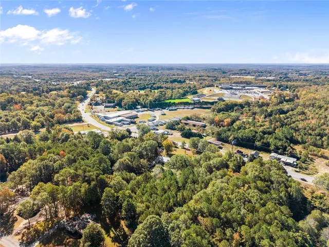 an aerial view of multiple house