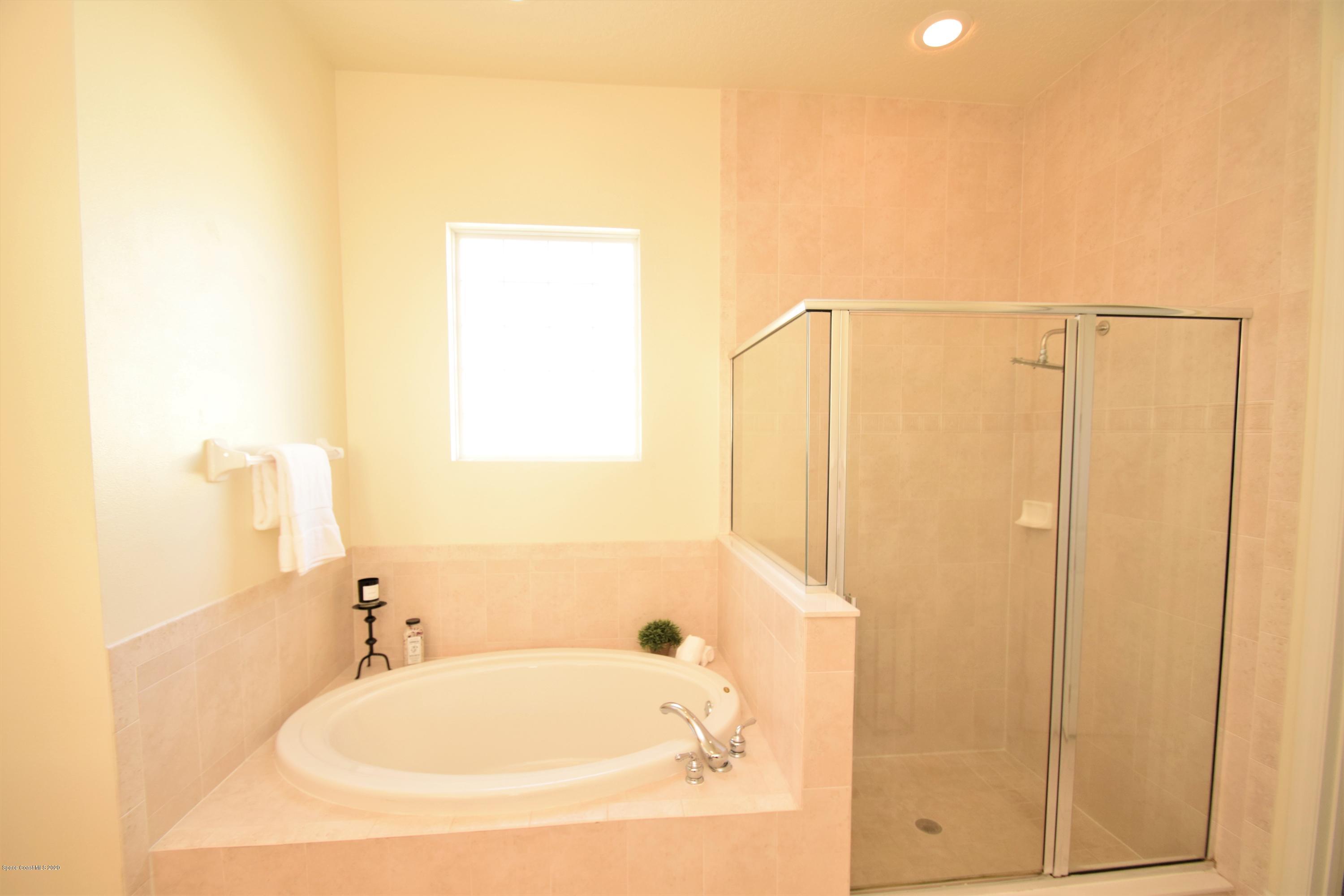 836 Riviera Drive Northeast Palm Bay, FL 32905 - Photo 42 of 75 Soaking Garden Tub- Walk in Shower