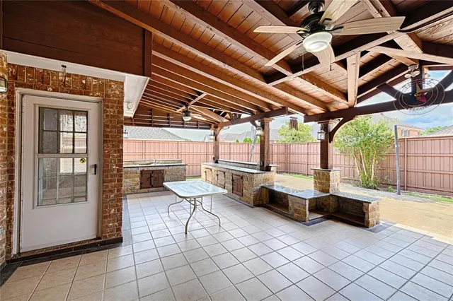 a outdoor space with patio lots of furniture