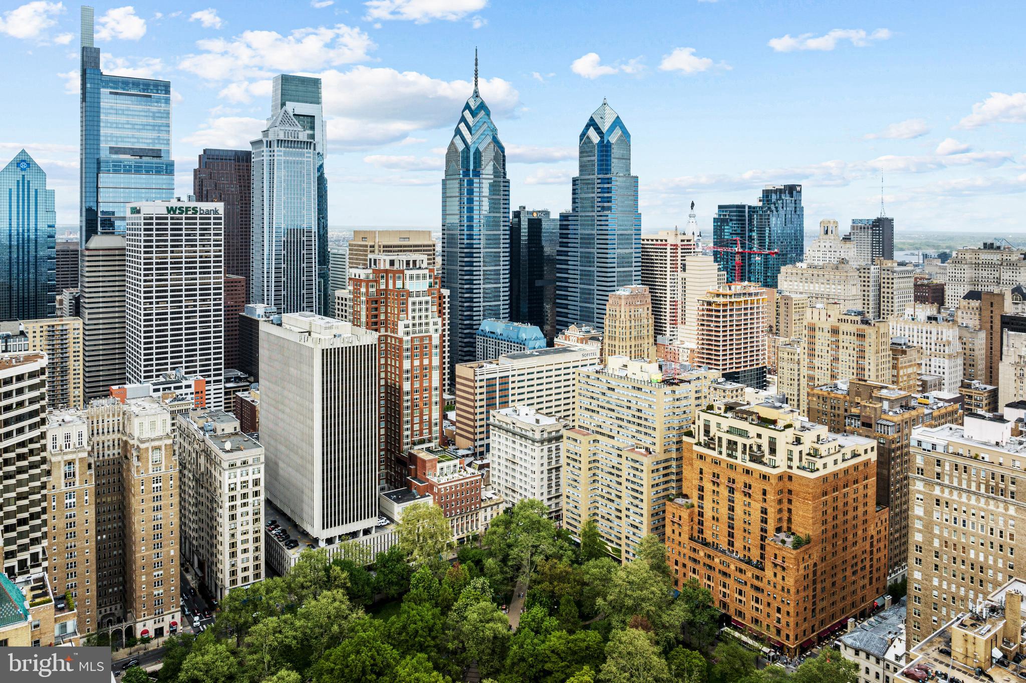 219 South 18th Street, Unit 309 Philadelphia, PA 19103 - Photo 2 of 44 a view of a city with tall buildings