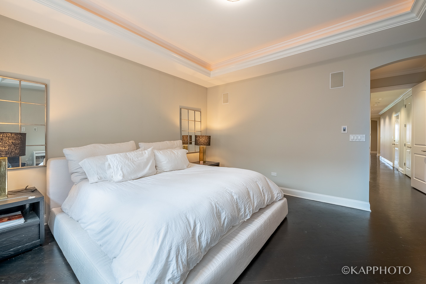 106 South Sangamon Street, Unit 3N Chicago, IL 60607 - Photo 15 of 27 a bedroom with a bed and a night stand