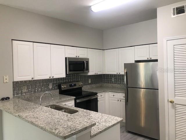 599 Campus Street, Unit 599 Celebration, FL 34747 - Photo 3 of 24 a kitchen with a refrigerator sink and microwave