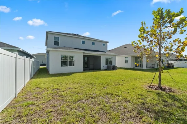 a view of a house with a backyard