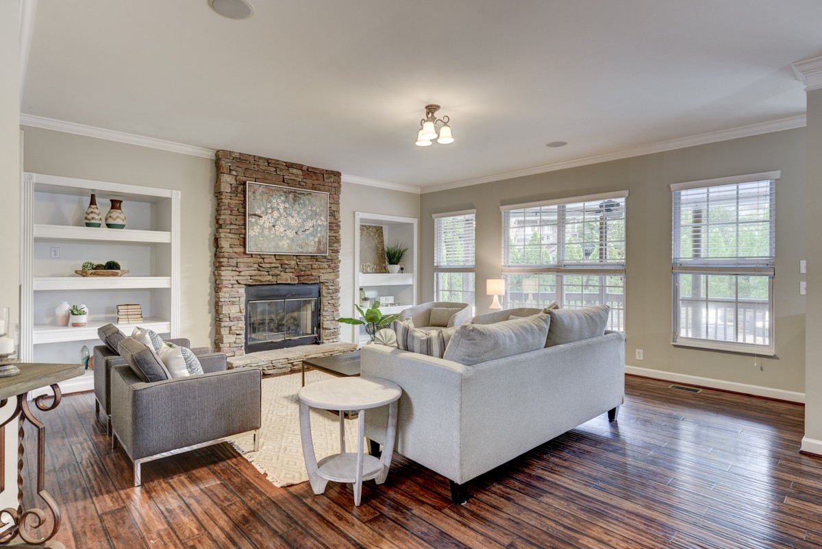 3008 Westerly Drive Franklin, TN 37067 - Photo 6 of 33 a living room with fireplace furniture and a wooden floor