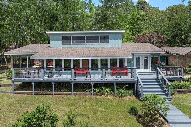 a house view with a garden space