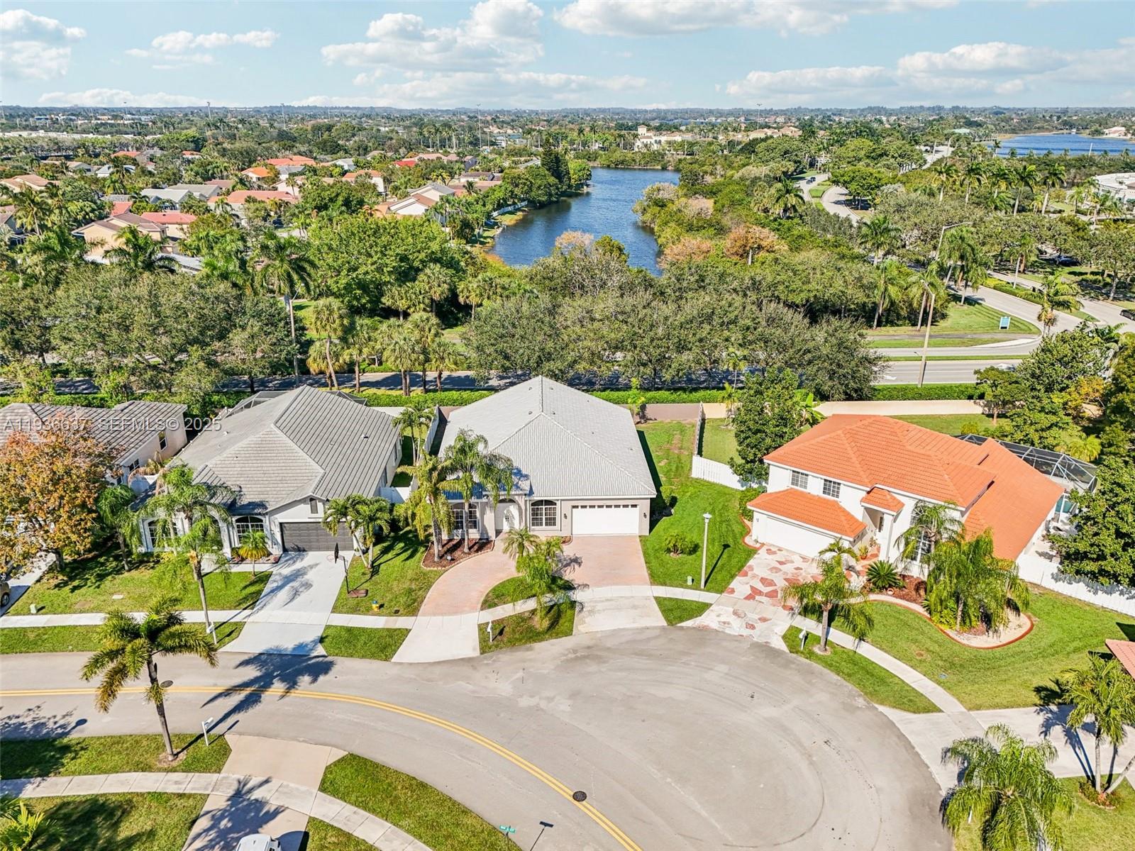 17811 Southwest 4th Court Pembroke Pines, FL 33029 - Photo 61 of 74 an aerial view of residential house with outdoor space and swimming pool