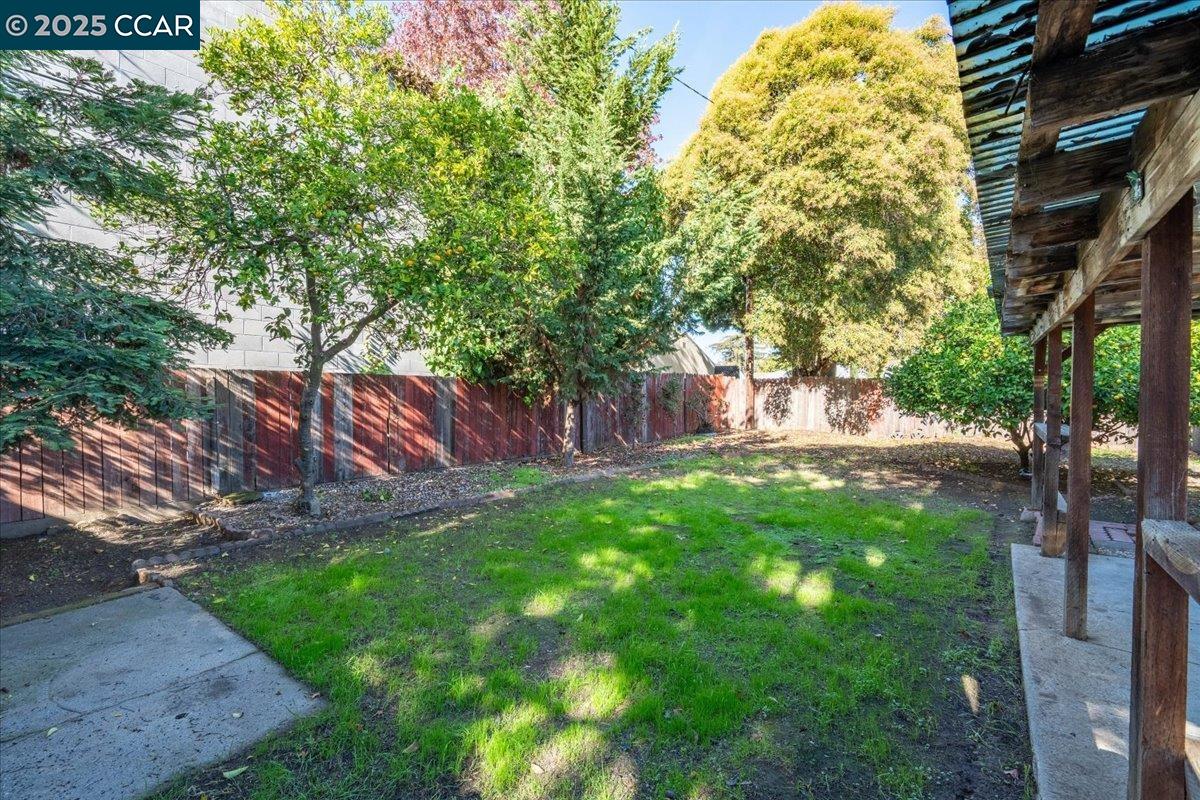 725 Del Norte Street Vallejo, CA 94591 - Photo 24 of 25 a view of a yard with plants and a bench