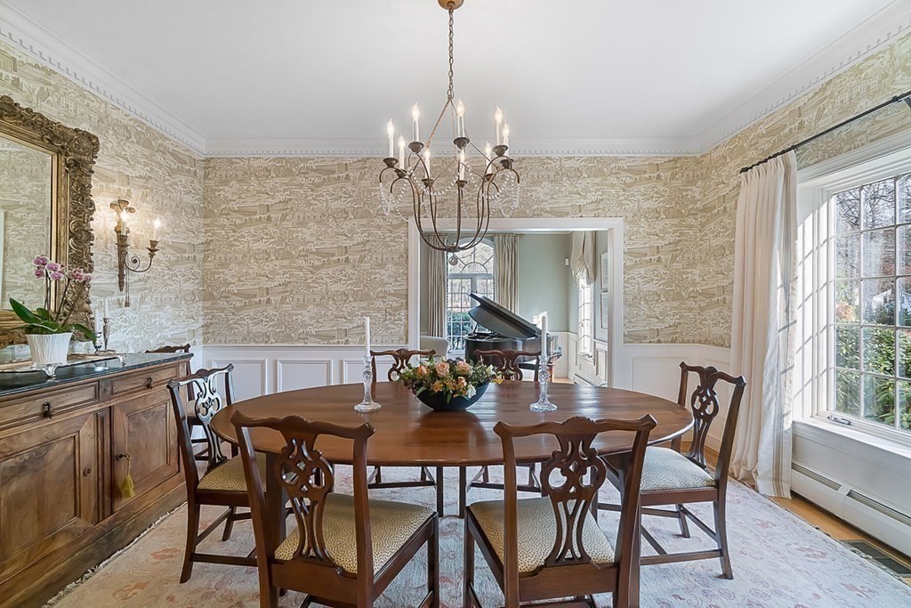 853 Strawberry Hill Road Concord, MA 01742 - Photo 9 of 41 a view of a dining room with furniture window and outside view