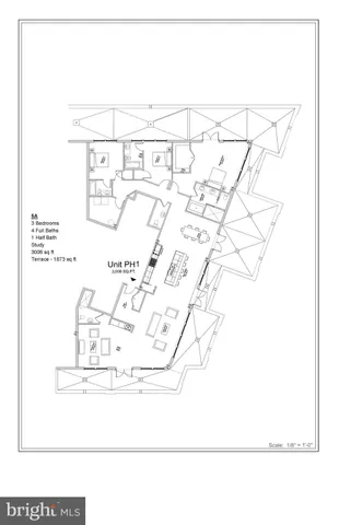 $2,995,000 | 1 West Hartwell Lane, Unit PH1, Philadelphia, PA 19118