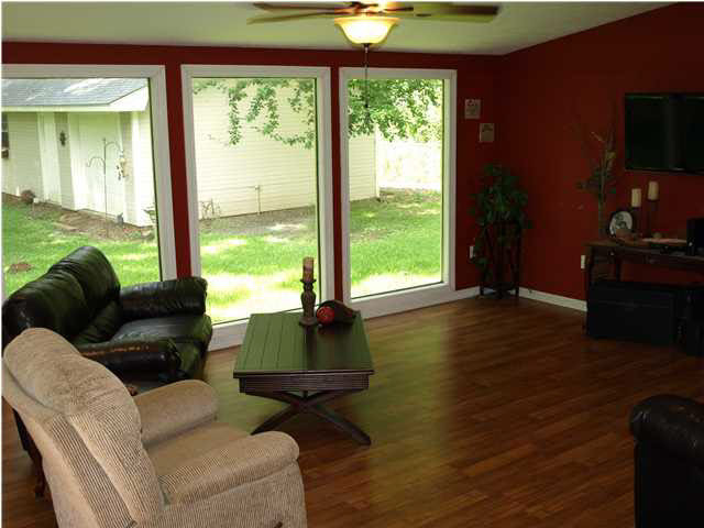 Sunken family room.