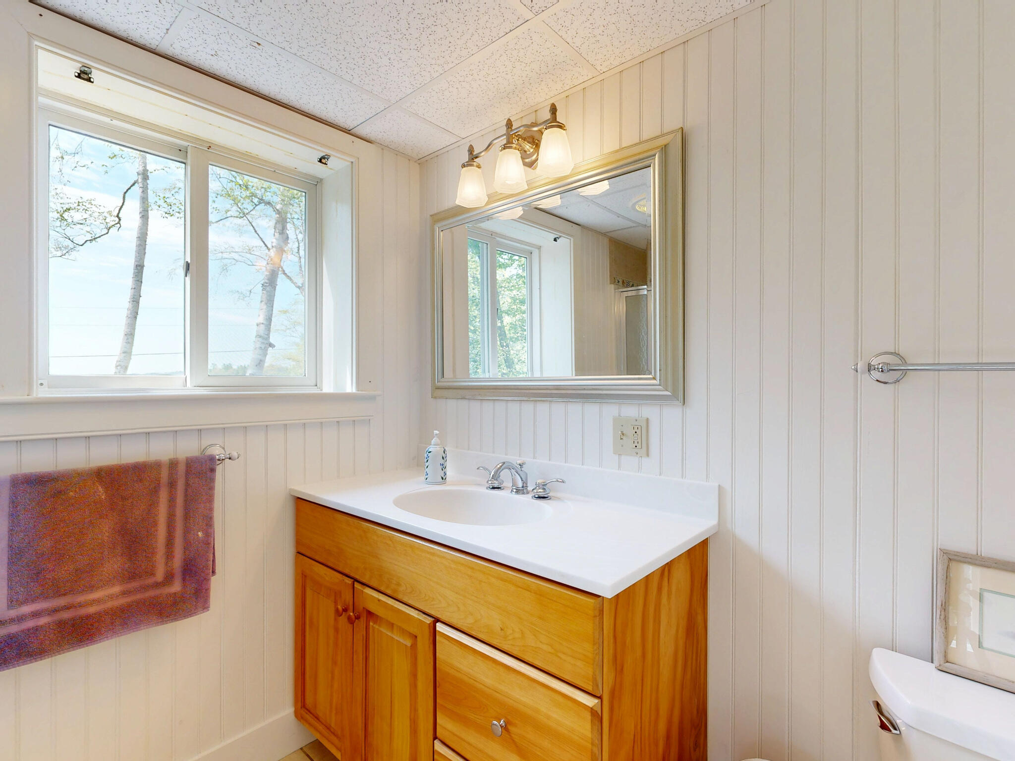 299 Gates Road Jefferson, ME 04348 - Photo 75 of 121 Single Vanity in Lower Level Full Bath