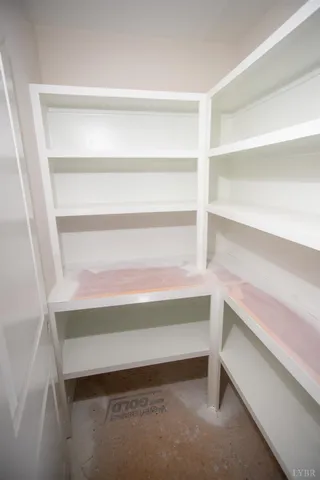 a close up view of closet