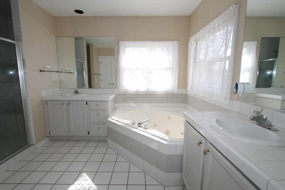 2165 Hidden Valley Drive Naperville, IL 60565 - Photo 16 of 29 a spacious bathroom with a sink a vanity and a mirror
