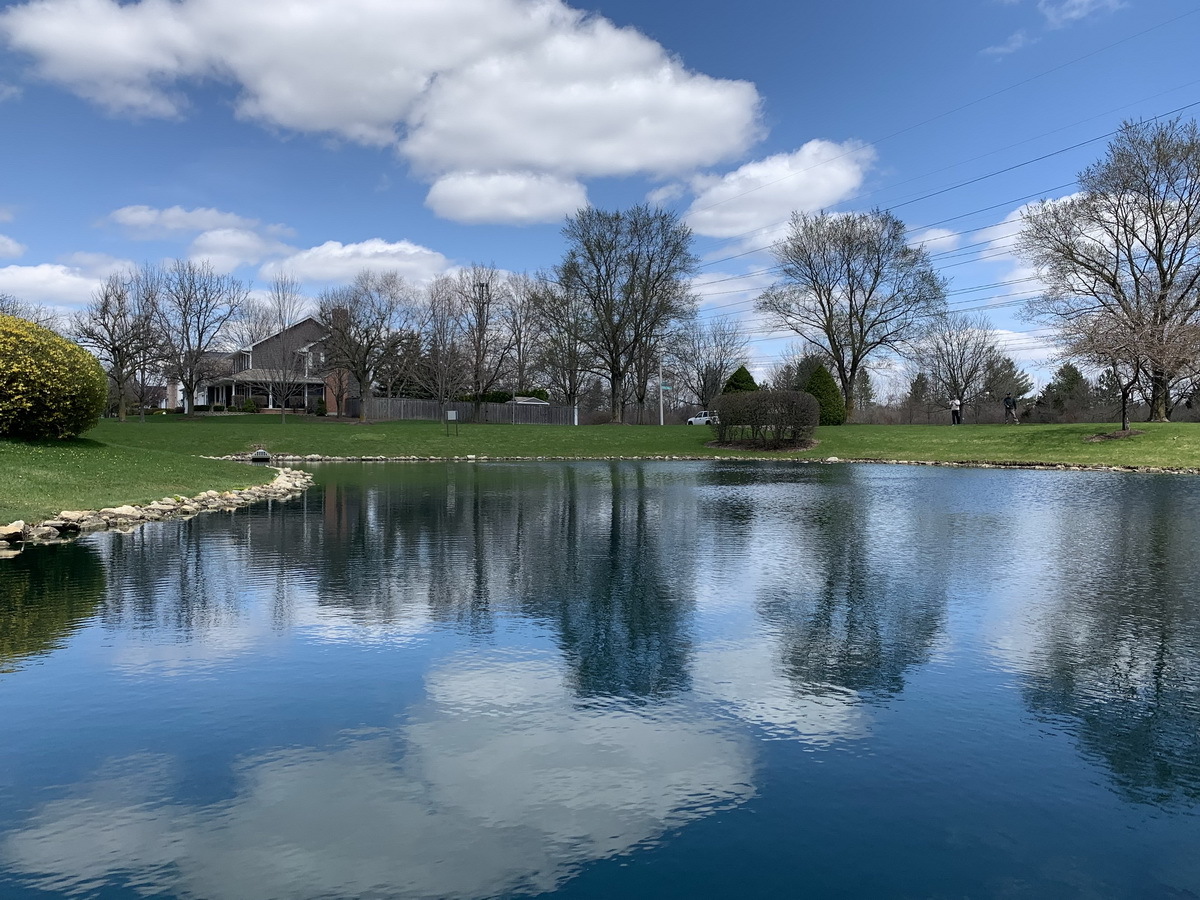 2165 Hidden Valley Drive Naperville, IL 60565 - Photo 29 of 29 a view of a lake with a yard in front of it
