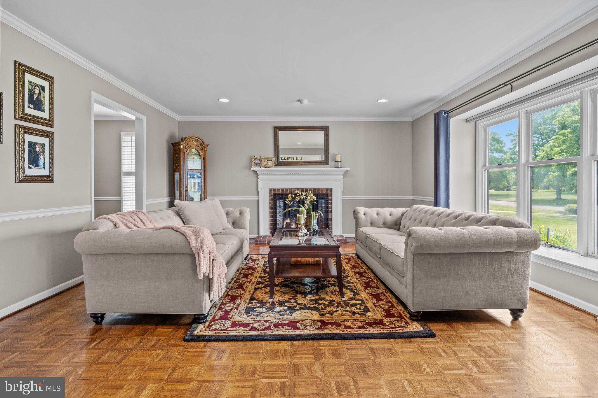 1573 Silo Road Yardley, PA 19067 - Photo 7 of 51 Living Room with Brick Surround Fireplace