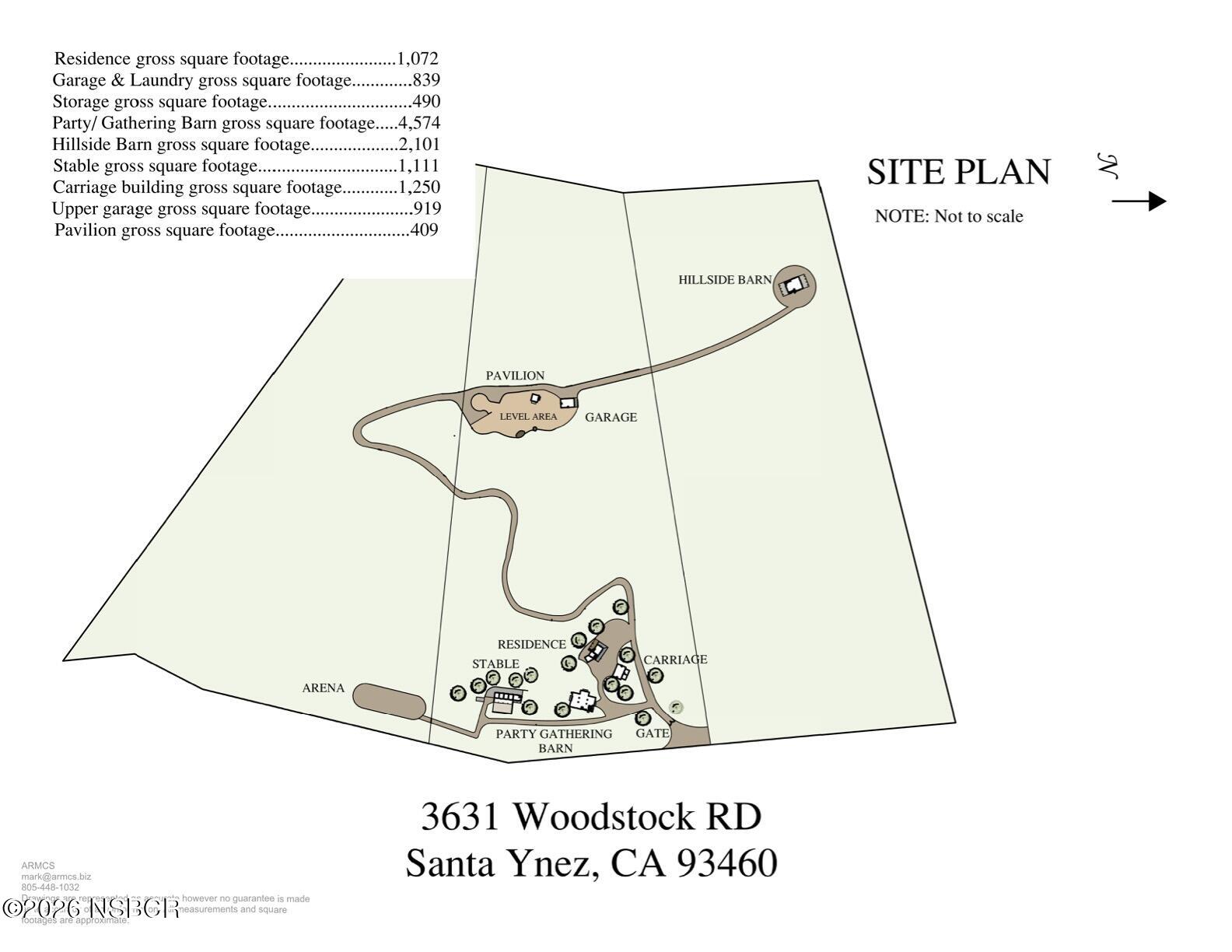 3631 Woodstock Road Santa Ynez, CA 93460 - Photo 2 of 61 3631 Woodstock Site Plan