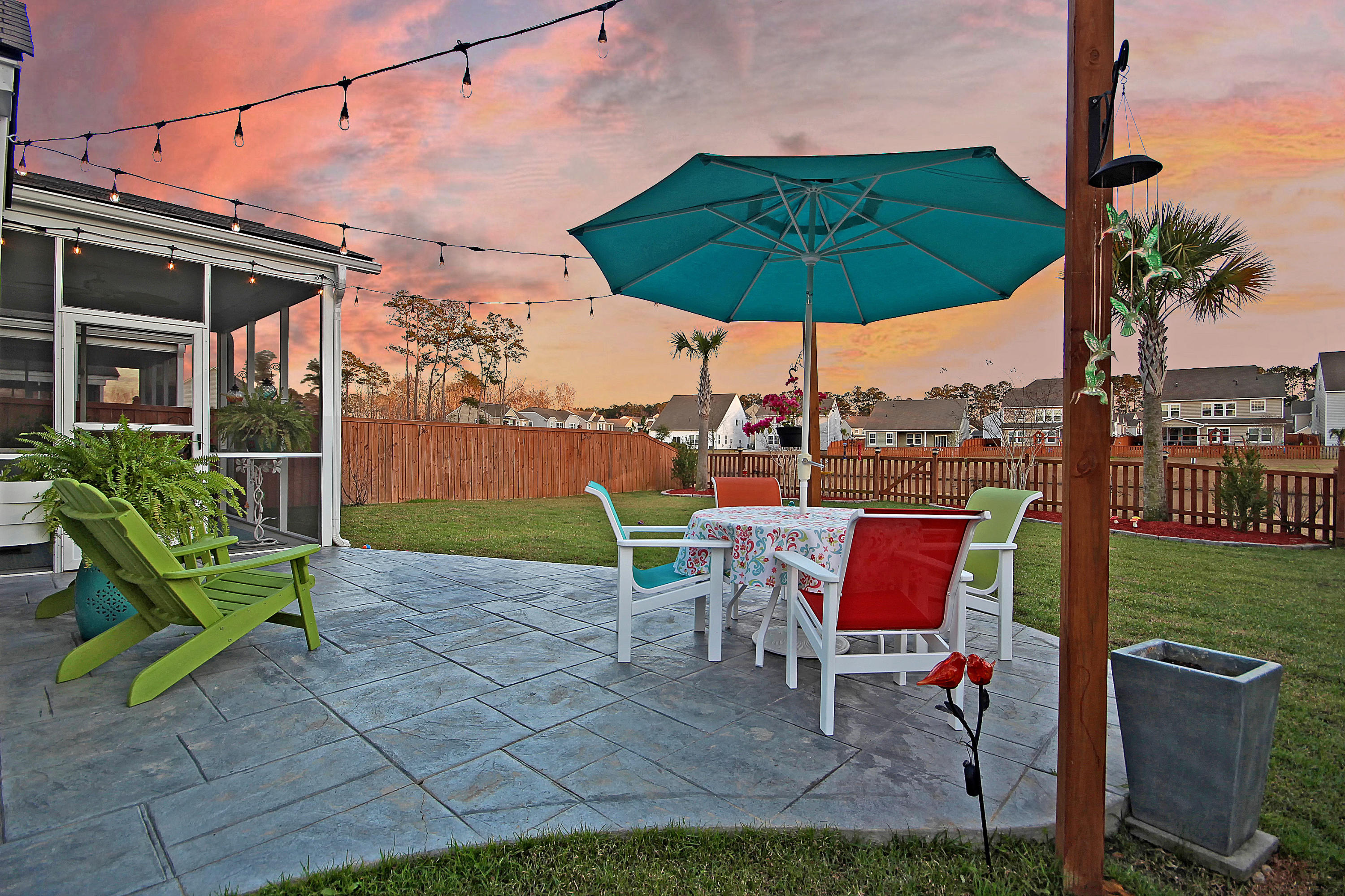 5024 White Cedar Road Ladson, SC 29456 - Photo 41 of 51 Bistro lights at night!