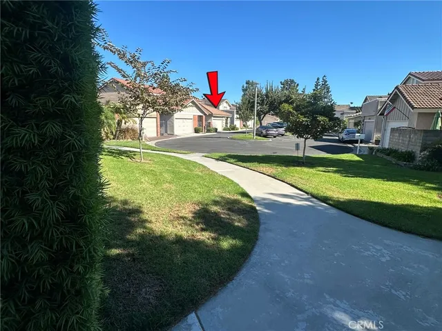 a view of a house with a garage