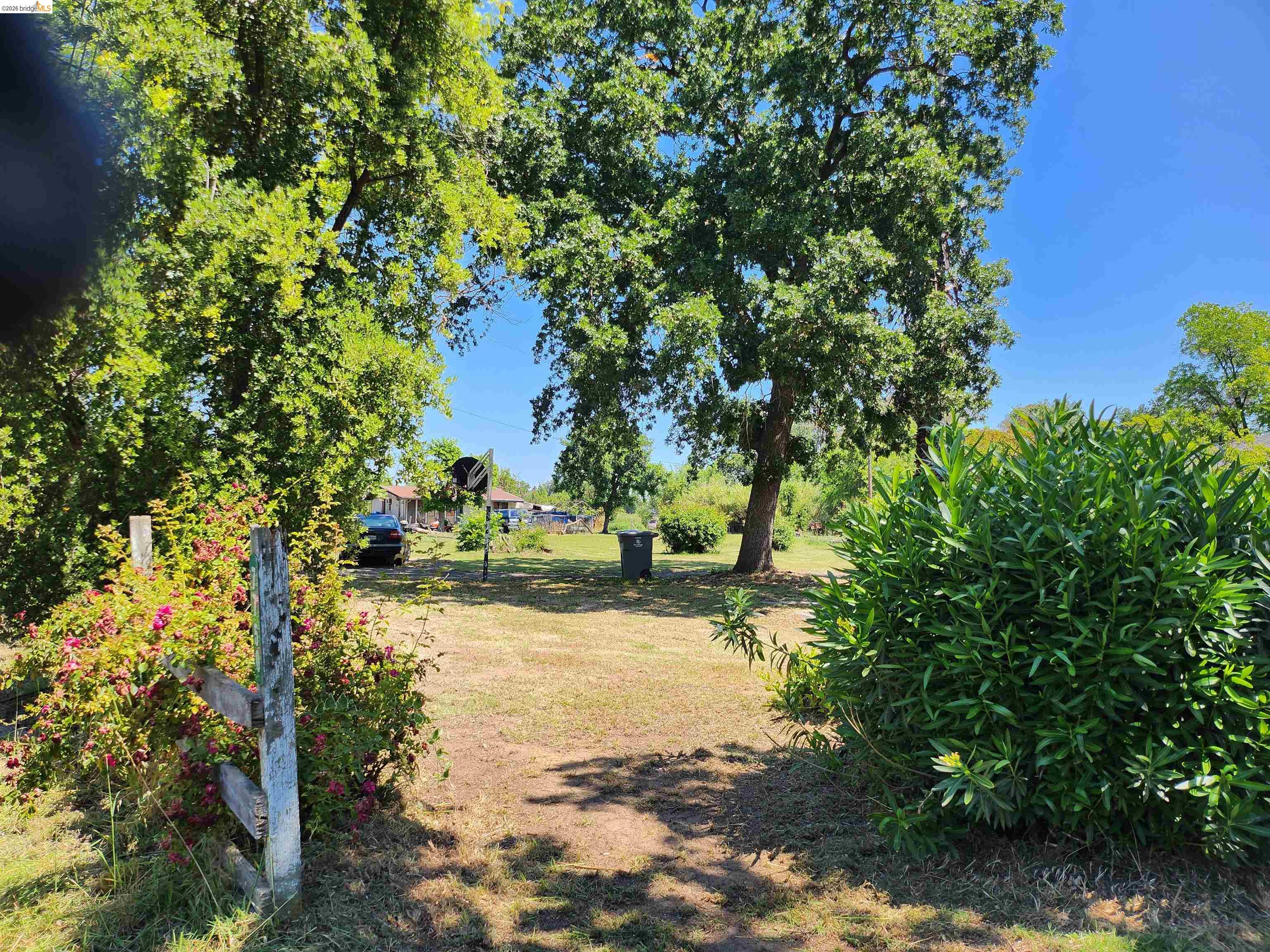 7750 Locke Road Vacaville, CA 95688 - Photo 20 of 23 Expansive outdoor space featuring mature trees and established shrubs