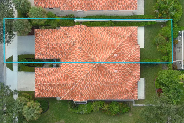 a view of swimming pool from a balcony