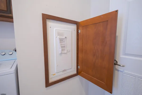 a view of elevator with hallway