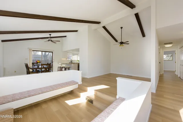 a view of living room and kitchen