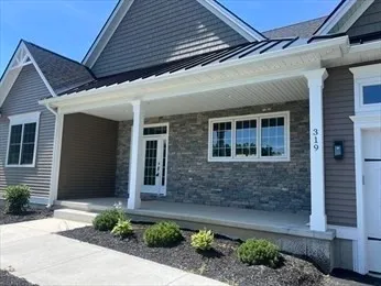 a front view of a house