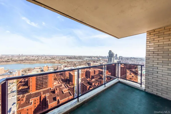 a view of city from balcony