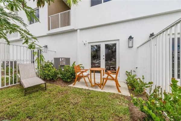 a house view with a seating space