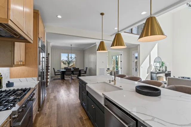 a bedroom with a bed and a potted plant