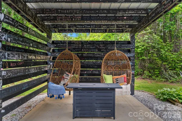 a view of outdoor sitting space