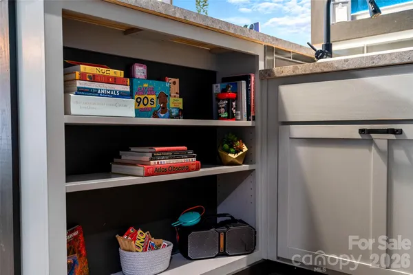 a room with storage and utility