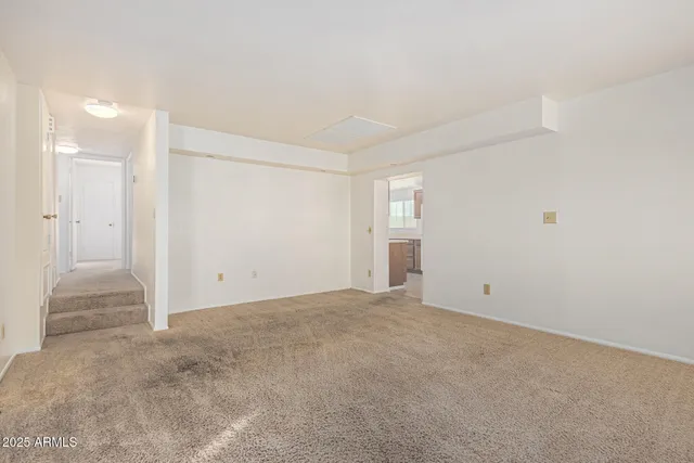 an empty room with an entryway