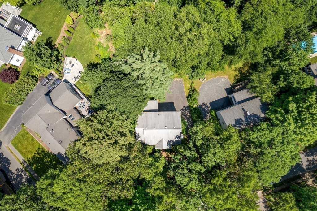 209 Bristol Road Wellesley, MA 02481 - Photo 25 of 29 an aerial view of a house with a yard and garden space